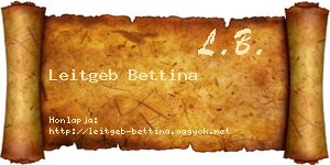 Leitgeb Bettina névjegykártya